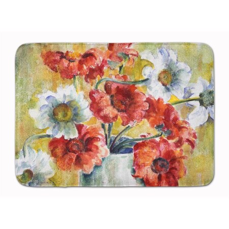 Carolines Treasures Flowers by Fiona Goldbacher Machine Washable Memory Foam Mat GFGO0028RUG
